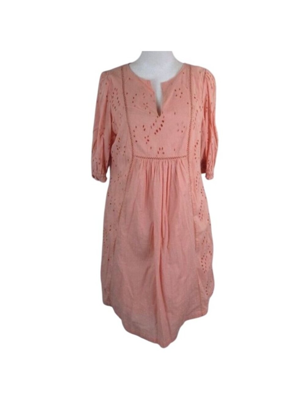 Universal Thread Dress Pink Eyelet Lace Mini Boho Cottagecore Peasant Medium